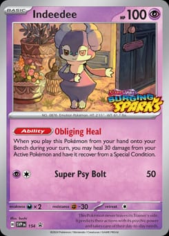 Scarlet & Violet Black Star Promos Indeedee #154 card