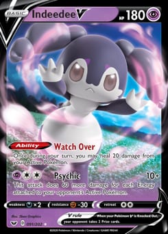 Sword & Shield Indeedee V #91 card