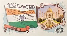 2024 Topps Allen & Ginter Flags of the World Mini India #FOTW-27 card