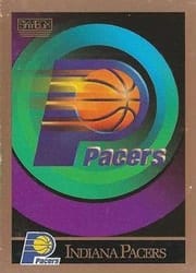 1990-91 SkyBox Base Set Indiana Pacers Logo/Checklist #338 card