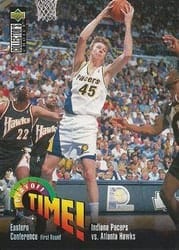 1995-96 Collector's Choice Base Set Indiana Pacers vs. Atlanta Hawks #351 card