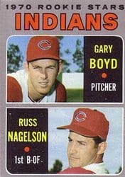 1970 Topps Base Set Indians 1970 Rookie Stars (Gary Boyd / Russ Nagelson) #7 card