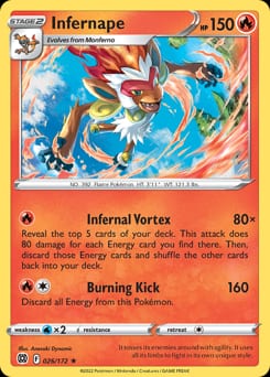 2022 Brilliant Stars Infernape #26 card