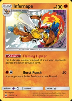 2018 Forbidden Light Infernape #59 card
