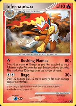 2009 Platinum Infernape #31 card