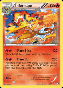 2016 Steam Siege Infernape #20 card