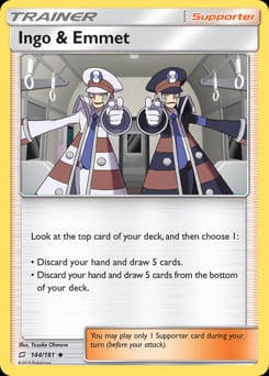 2019 Team Up Ingo & Emmet #144 card
