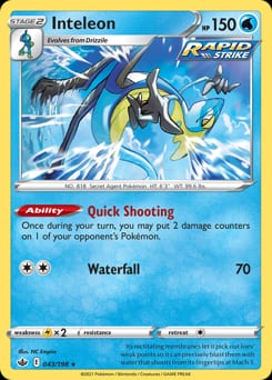 Chilling Reign Inteleon #43 card