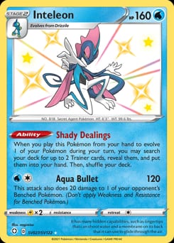 Shining Fates Shiny Vault Inteleon #SV027 card