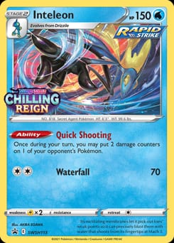 SWSH Black Star Promos Inteleon #SWSH113 card