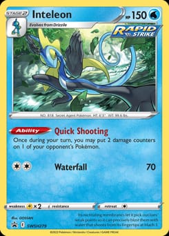 SWSH Black Star Promos Inteleon #SWSH279 card