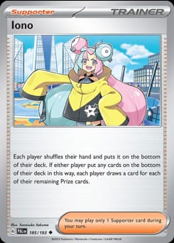 Paldea Evolved Iono #185 card