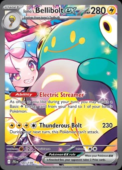 Journey Together Iono's Bellibolt ex #183 card