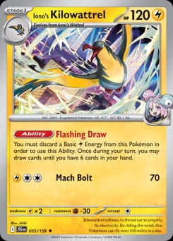 Journey Together Iono's Kilowattrel #55 card
