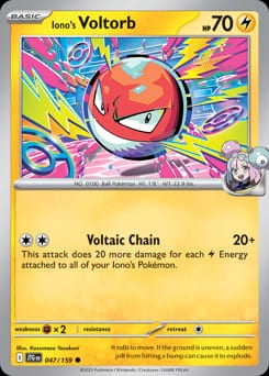 Journey Together Iono's Voltorb #47 card