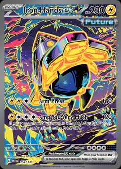 2025 Prismatic Evolutions Iron Hands ex #154 card