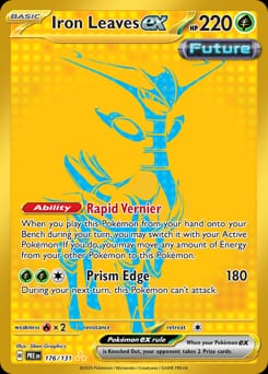 2025 Prismatic Evolutions Iron Leaves ex #176 card