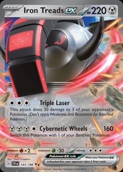 Scarlet & Violet Iron Treads ex #143 card