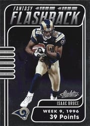 2020 Panini Absolute Fantasy Flashback Isaac Bruce #18 card