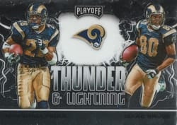 2020 Panini Playoff Thunder & Lightning Isaac Bruce / Marshall Faulk #TL-13 card