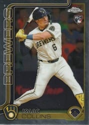 2025 Topps Chrome Base Set Isaac Collins #92 card