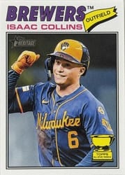 2026 Topps Heritage Base Set Isaac Collins #102 card