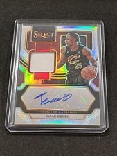 2023-24 Panini Select Autographed Memorabilia Isaac Okoro #AM-OKO card
