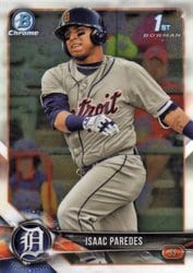 2018 Bowman Chrome Prospects Isaac Paredes #BCP76 card