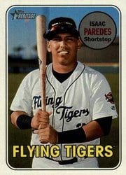 2018 Topps Heritage Minor League Base Set Isaac Paredes #73 card