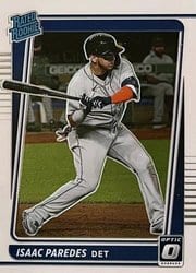 2021 Donruss Optic Base Set Isaac Paredes #77 card