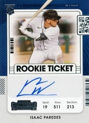 2021 Panini Contenders Base Set Isaac Paredes #117 card