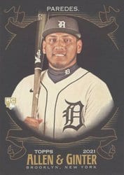 2021 Topps Allen & Ginter X Base Set Isaac Paredes #254 card