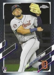 2021 Topps Chrome Base Set Isaac Paredes #66 card