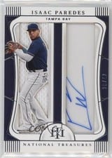 2022 Panini National Treasures Jumbo Gear Signatures Isaac Paredes #JGS-IP card