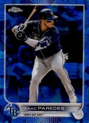 2022 Topps Chrome Update Sapphire Edition Base Set Isaac Paredes #US123 card