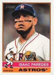 2025 Topps Heritage Base Set Isaac Paredes #8 card