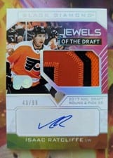 2022-23 Upper Deck Black Diamond Jewels of the Draft Isaac Ratcliffe #JD-IR card