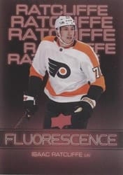 2022-23 Upper Deck Flourescence Gold Parallel Isaac Ratcliffe #F-17 card