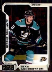 2018-19 O-Pee-Chee Platinum Base Set Isac Lundestrom #159 card