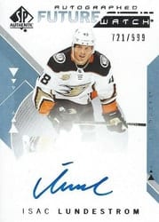 2018-19 SP Authentic Base Set Isac Lundestrom #197 card