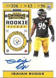 2019 Panini Contenders Base Set Isaiah Buggs #232 card