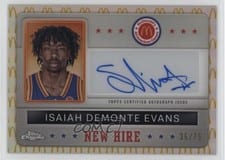 2024 Topps Chrome McDonald's All-American New Hire Badge Autographs Refractor Isaiah Demonte Evans #NHB-ISA card