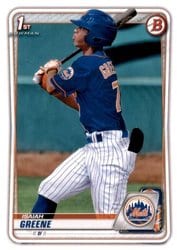2020 Bowman Draft Base Set Isaiah Greene #BD-77 card