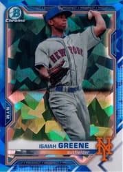 2021 Bowman Sapphire Edition Base Set Isaiah Greene #BCP-62 card
