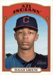 2021 Topps Heritage Minor League Base Set Isaiah Greene #24 card