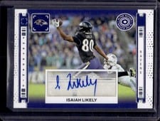 2024 Panini Photogenic In The Action Autographs Isaiah Likely #IAA-ILI card