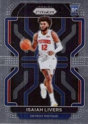 2021-22 Panini Prizm Base Set Isaiah Livers #296 card