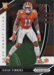 2020 Panini Prizm Draft Picks Base Set Isaiah Simmons #154 card
