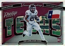 2022 Panini Prestige Seasons Greetings Isaiah Spiller #SG-14 card
