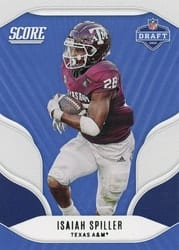 2022 Score NFL Draft Isaiah Spiller #D16 card